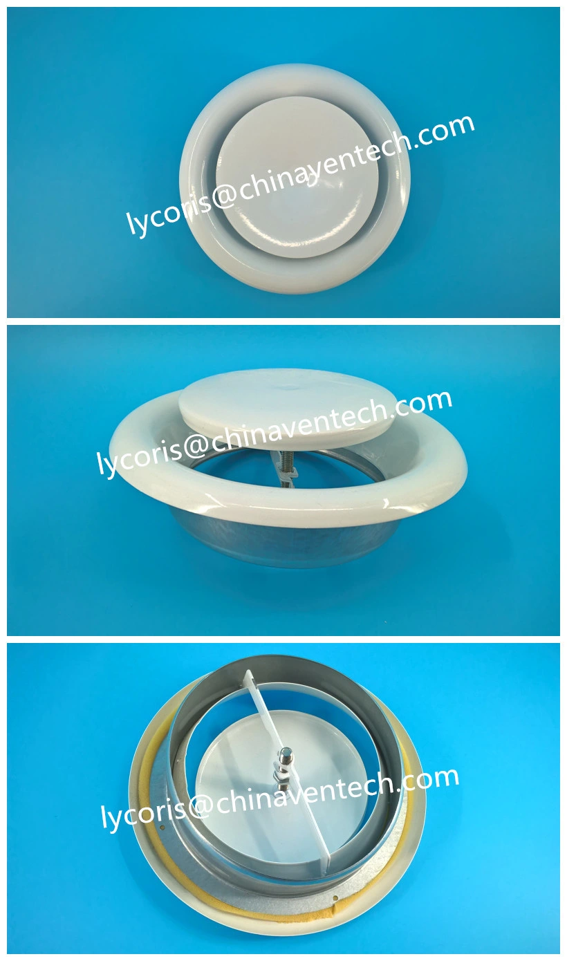 Round Diffuser Ceiling Air Conditioning Ventilation Exhaust Supply Disc Valve Diffuser