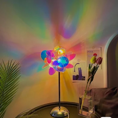 새로운 침실 오로라 분위기 LED 밤 빛 아크릴 DIY 접합 다채로운 테이블 램프 도매 홈 거실 장식